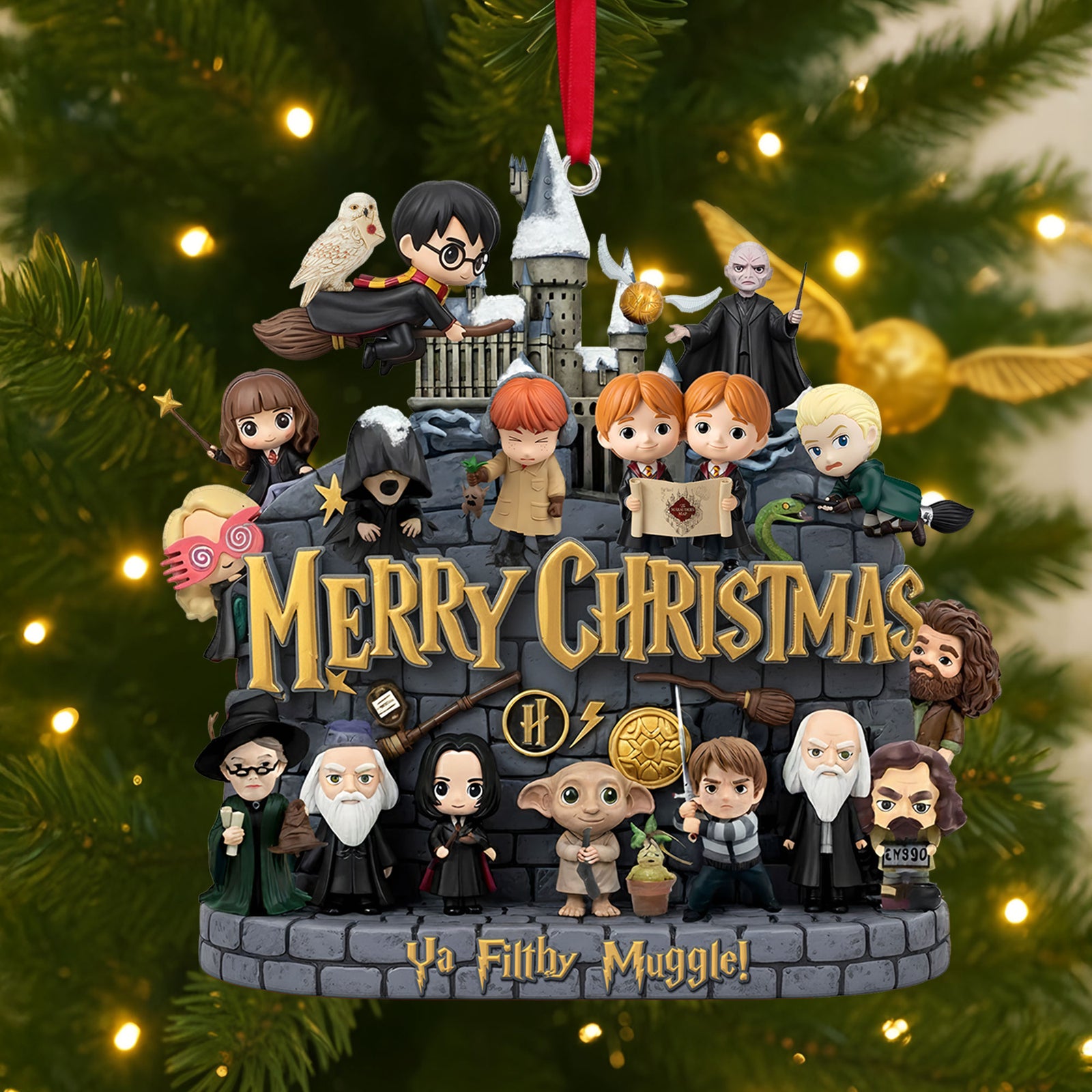 Jolly Castle Christmas Ornament, Personalized Gifts For Fan 01qhti150925