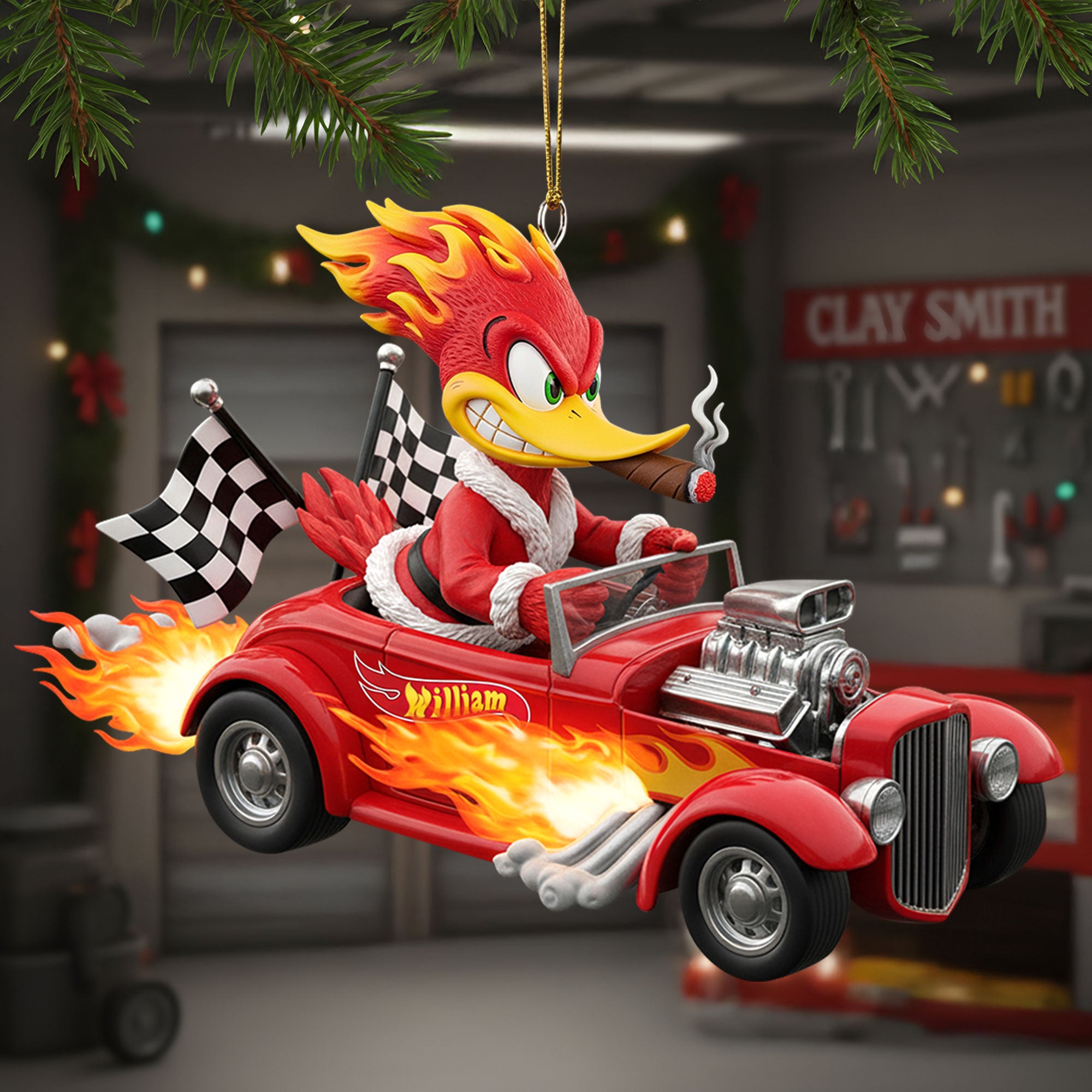 Festive Ride Hot Rod Ornament, Personalized Gifts For Hot Rod Lovers 03qhti050925