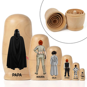 Space Theme Family Nesting Doll - Personalized Gifts For Family Wooden Nesting Dolls 03QHHU080426HHHG