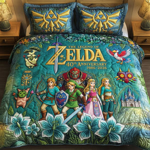 Adventure Anniversary Quilted Bed Set, Personalized Gifts 03qhti060226