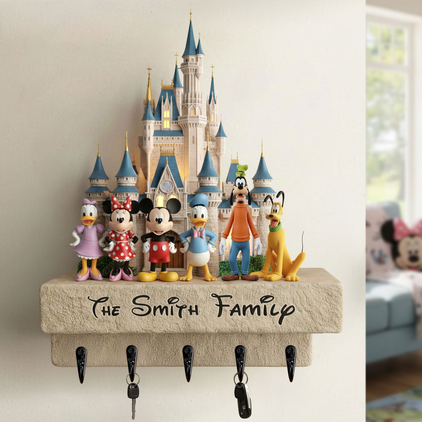 Cute Characters Acrylic Key Hanger - Personalized Gifts For Family 01hyti161225