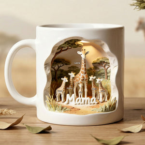 Giraffe Mom Coffee Mug - Personalized Gifts For Mother 02toti100226