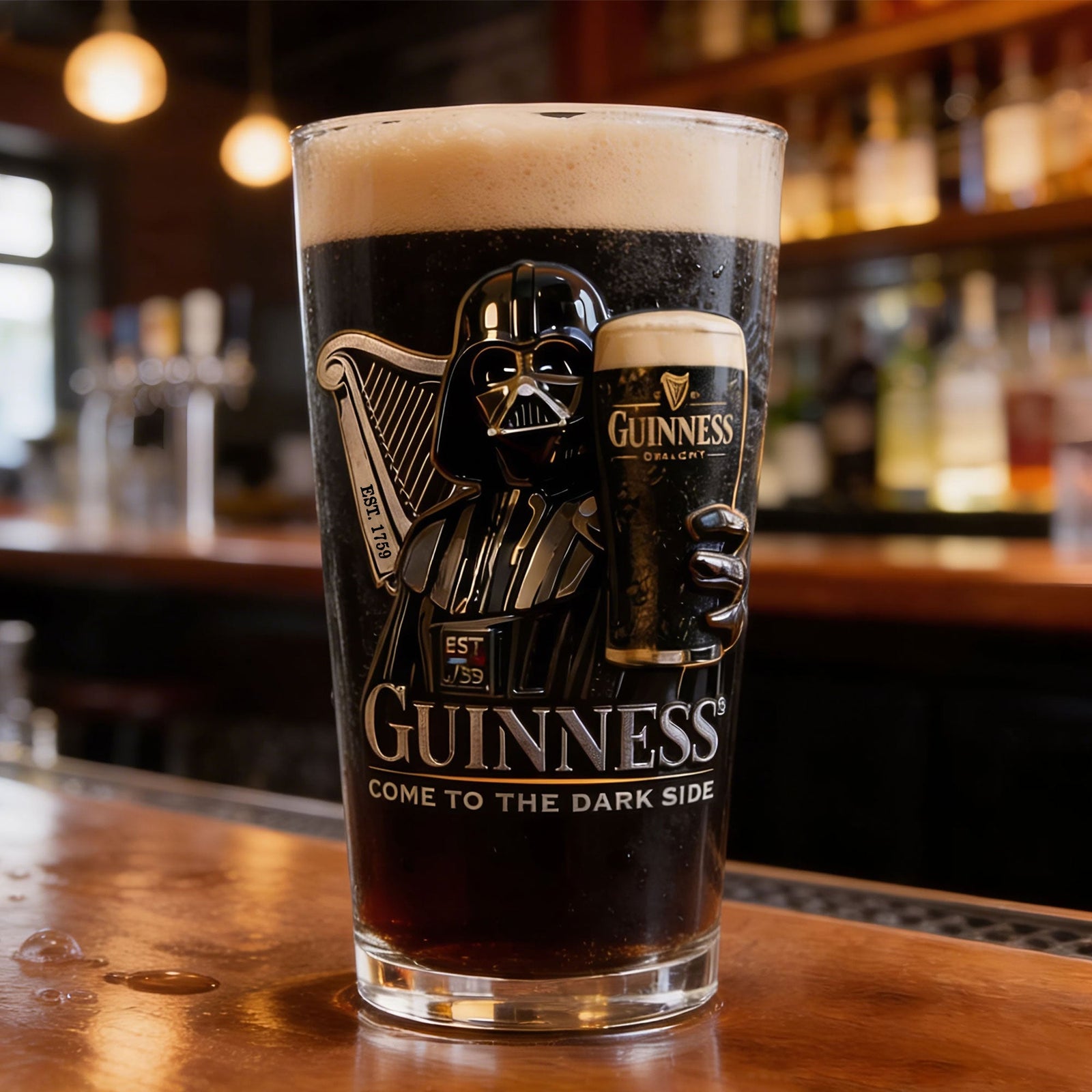 Futuristic Space Warrior Beer Glass - Personalized Gifts 04nati060326