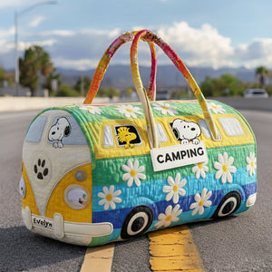 Cute Camping Quilted Duffle Bag - Personalized Gifts For Camping Lovers 04tgti060925