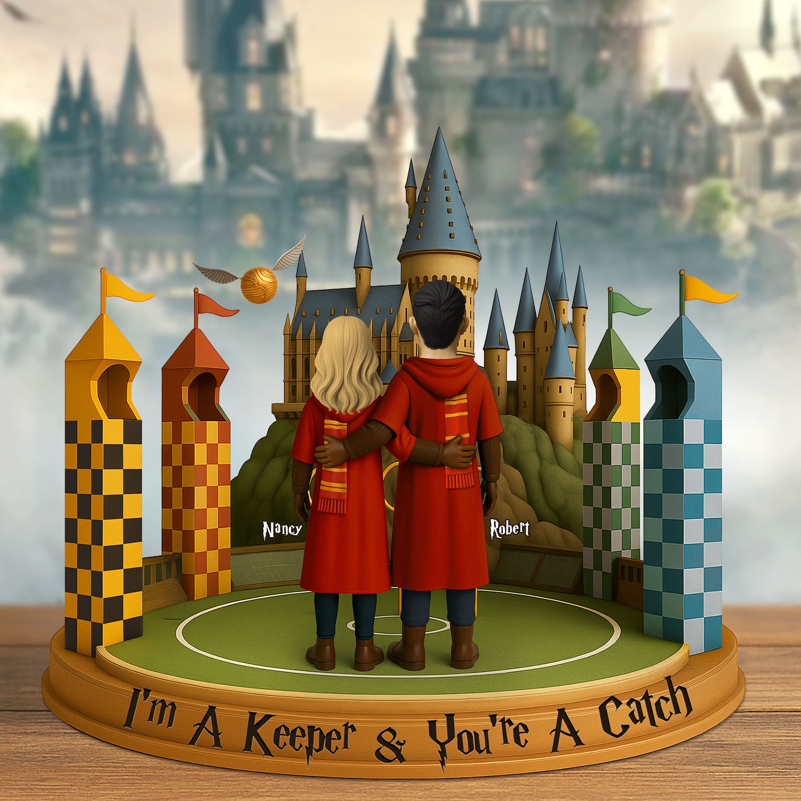 Wizard Couple Plaque - Personalized Gifts For Couple 01nati230525