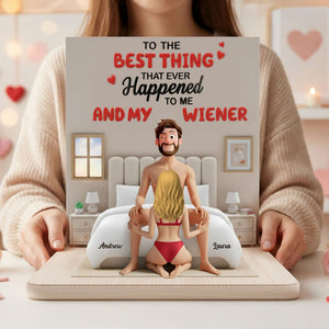 Naughty Couple Acrylic Plaque - Personalized Gifts For Couple Plaque 03KITI100226