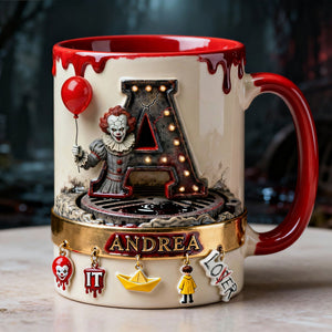 Monstrous Alphabet Initial Letters Accent Mug - Personalized Gifts 02qhti090126