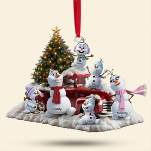 Snowman Family Ornament - Personalized Gifts For Family 04tgti300825
