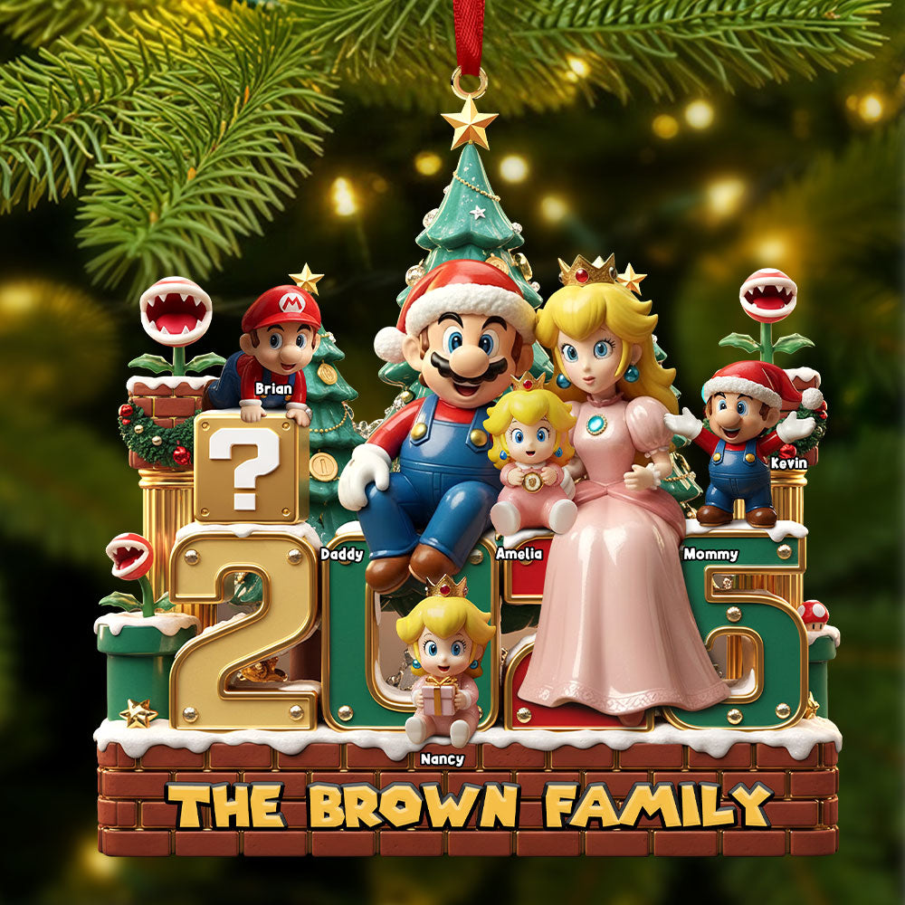 Family 2025 Ornament - Personalized Gift For Family Christmas Ornament 05PATI061125