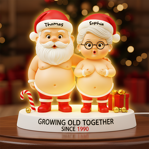 Funny Old Santa Light Box Personalized Gifts For Couple 01NADT061125