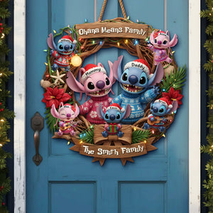 Christmas Ailen Family Wood Sign - Personalized Gifts For Family 01hyti131025