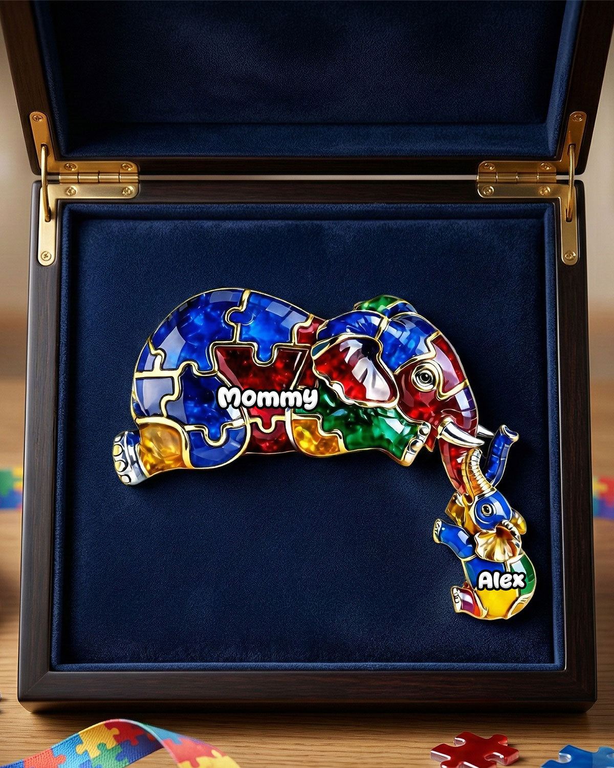 Autism Elephant Mom And Kid Acrylic Plaque - Personalized Gifts For Autism Mom Plaque 04TGTI270226