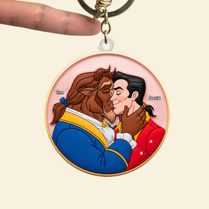 Cartoon LGBT Couple Keychain - Personalized Gifts For Couple 01hutn280525