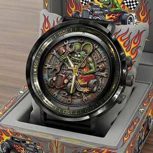 Classic Racing Stainless Steel Men's Watch – Personalized Gifts For Hot Rod Lovers 06tgti280126