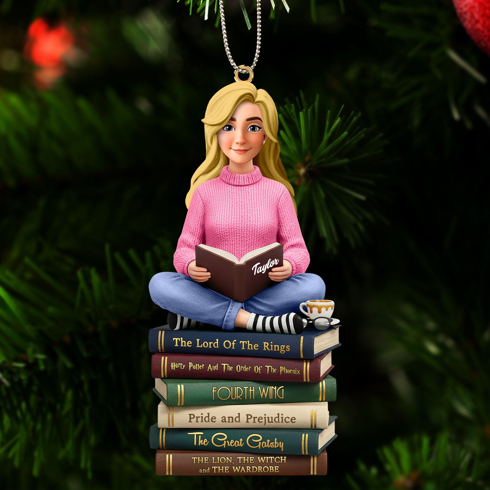 Book Lover Ornament - Personalized Gift For Book Lover Christmas Ornament 01HUTI241025