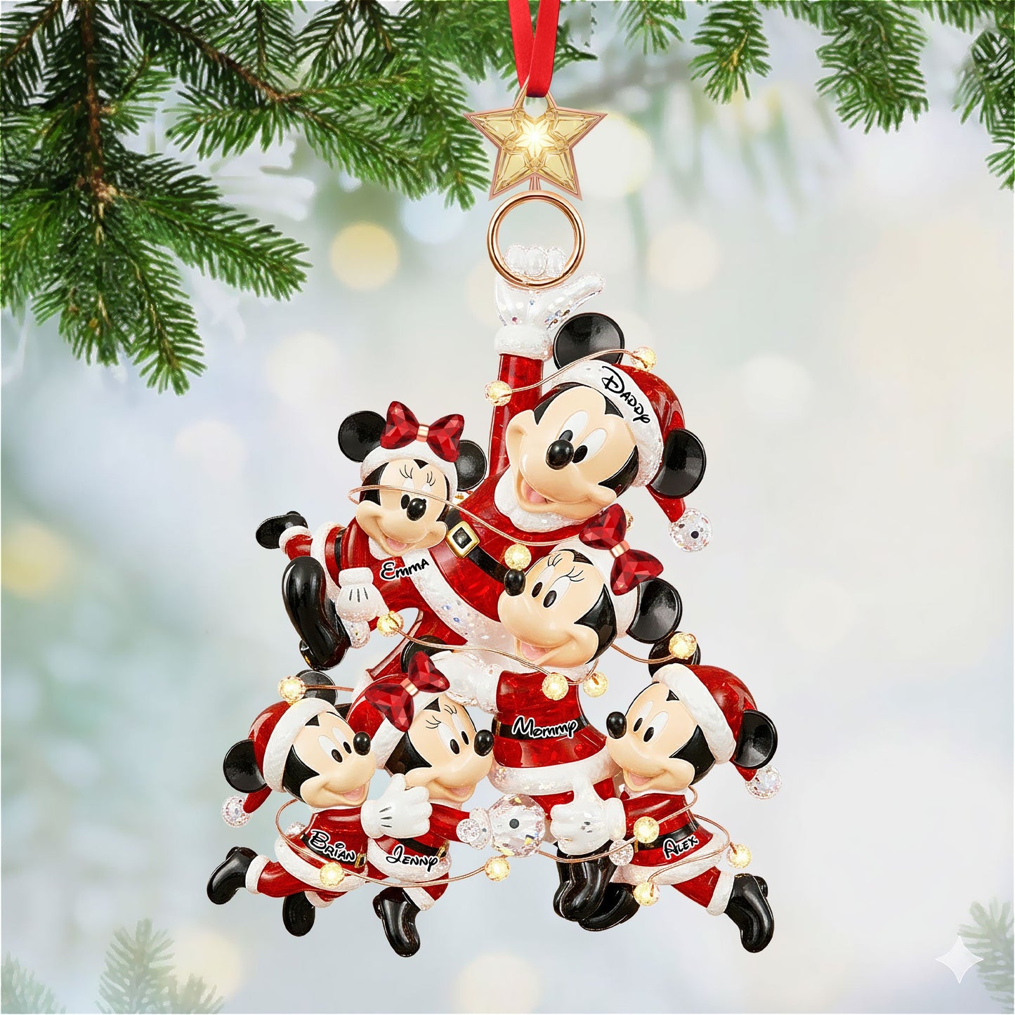 Playful Family Tree Ornament - Personalized Christmas Gifts For Family 01QHTI230925