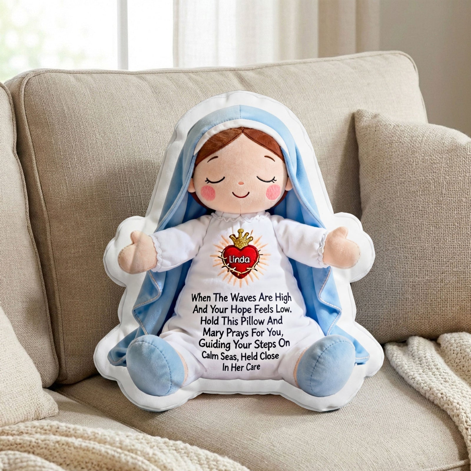 Virgin Maria Pillow  - Personalized Gifts For Christian Pillow 02NATI221225