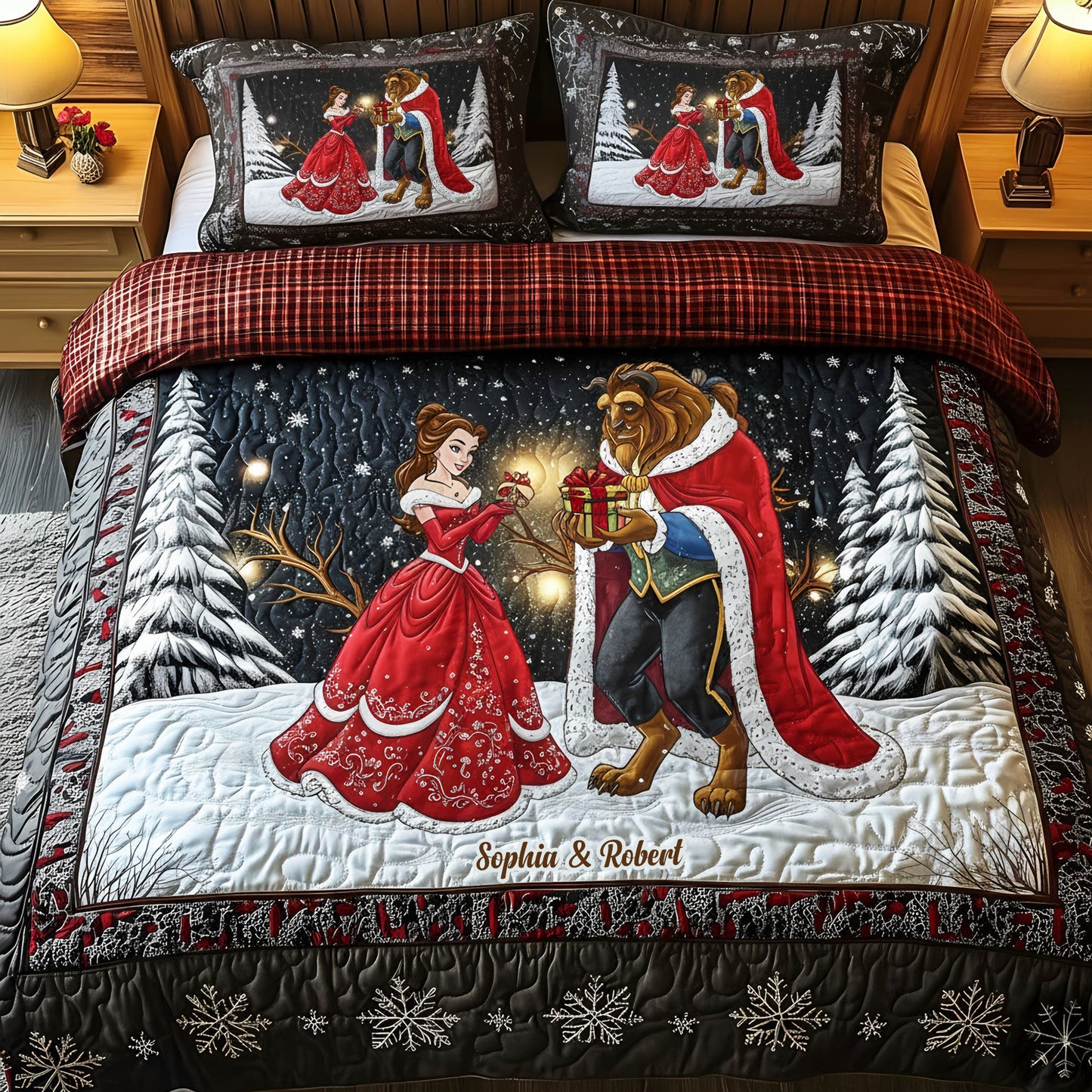 Romantic Couple Quilt Bedding Set - Personalized Gifts For Couple 04ohti040925