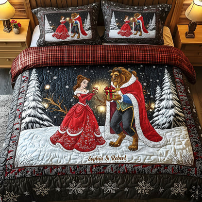 Romantic Couple Quilt Bedding Set - Personalized Gifts For Couple 04ohti040925