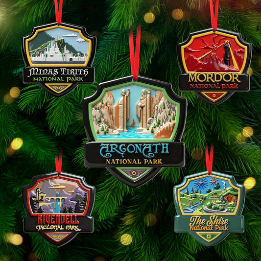 Fantasy Location Shield Ornament - Personalized Gifts For Movie Fans 03QHTI081025