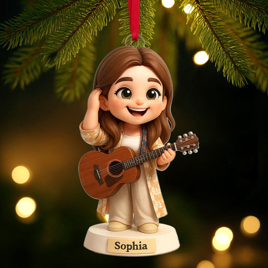Guitarist Ornament - Custom Photo Gifts For Guitar Lovers 02pgti290825