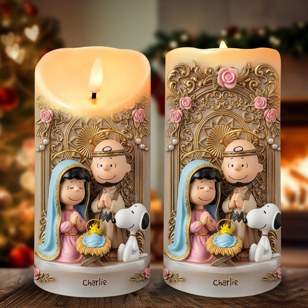 Nativity Personalized Christmas LED Candle - Personalized Gifts For Christians LED Candle 05PGTI241025