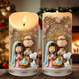 Nativity Personalized Christmas LED Candle - Personalized Gifts For Christians LED Candle 05PGTI241025
