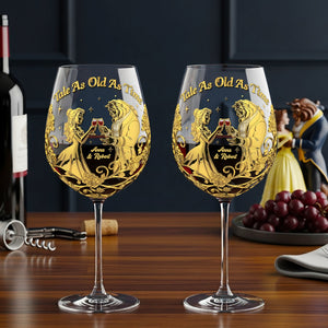 Fairytale Couple Wine Glass - Personalized Gifts For Couple 01tgti060825