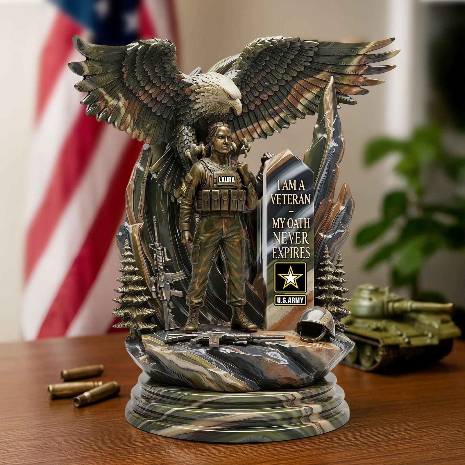 Female Veteran Plaque - Personalized Gifts For Veteran 04tgti250725