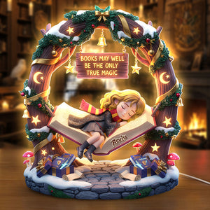 Book Girl Acrylic Light Box - Personalized Gifts For Book Lovers 05pati311025