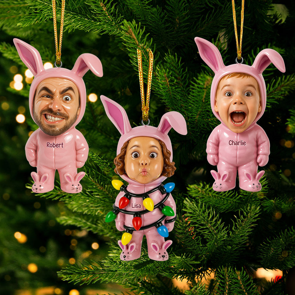 Cute Rabbit Ornament - Custom Photo Gifts For Loved Ones 02huti270825
