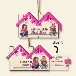 Personalized Christmas Gifts For Friends Wooden Slider Ornament 03xqti181024 - Ornament - GoDuckee