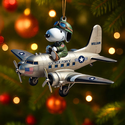 Military Airplane Car Ornament - Personalized Protector Christmas Gifts 04huti160725