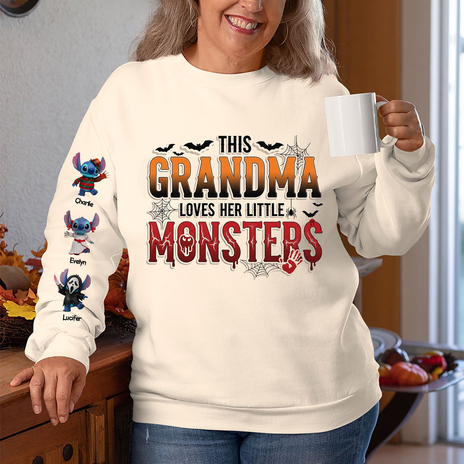 Little Spooky Monster Shirt - Personalized Gifts For Grandma 01pgti140825