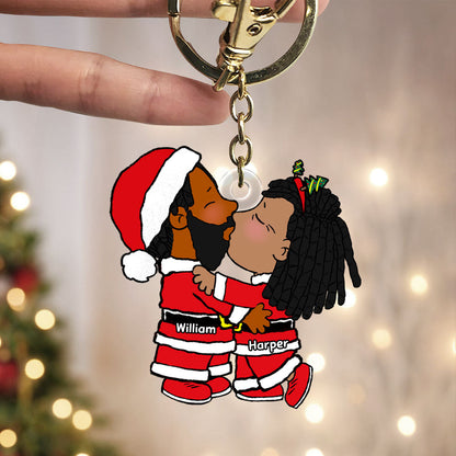 Kissing Couple Keychains - Personalized Gifts For Couple-Homacus