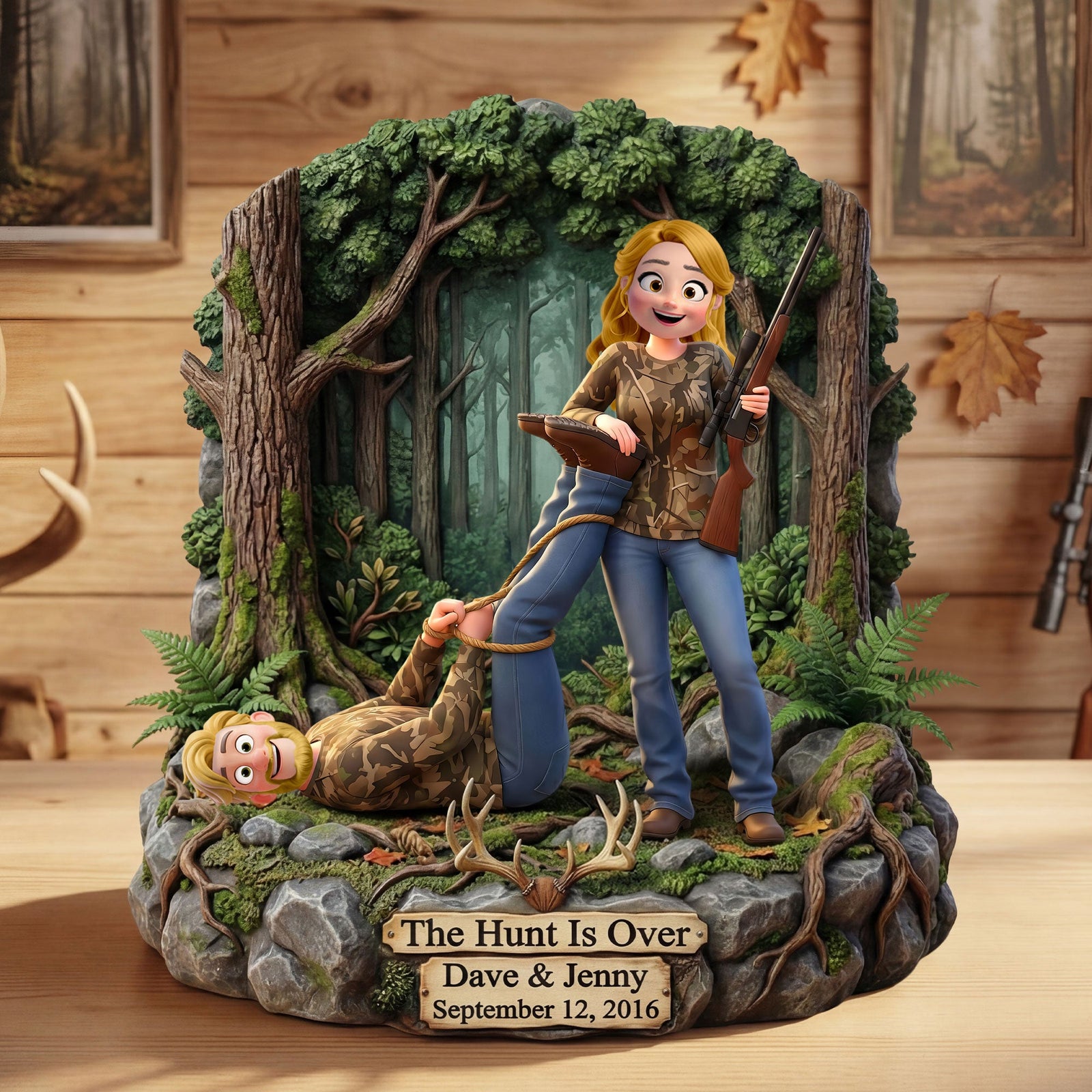 Hunting Couple Acrylic Plaque - Personalized Gifts For Couple Plaque 02HUTI200126HG