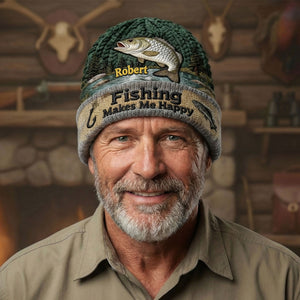 Fishing Bobble Beanie Hat - Personalized Gifts For Fishing Lovers 03pati090126