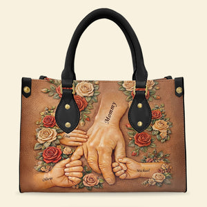 Bound By Mom’s Love Leather Bag – Personalized Gift For Mom 04HUTI240226
