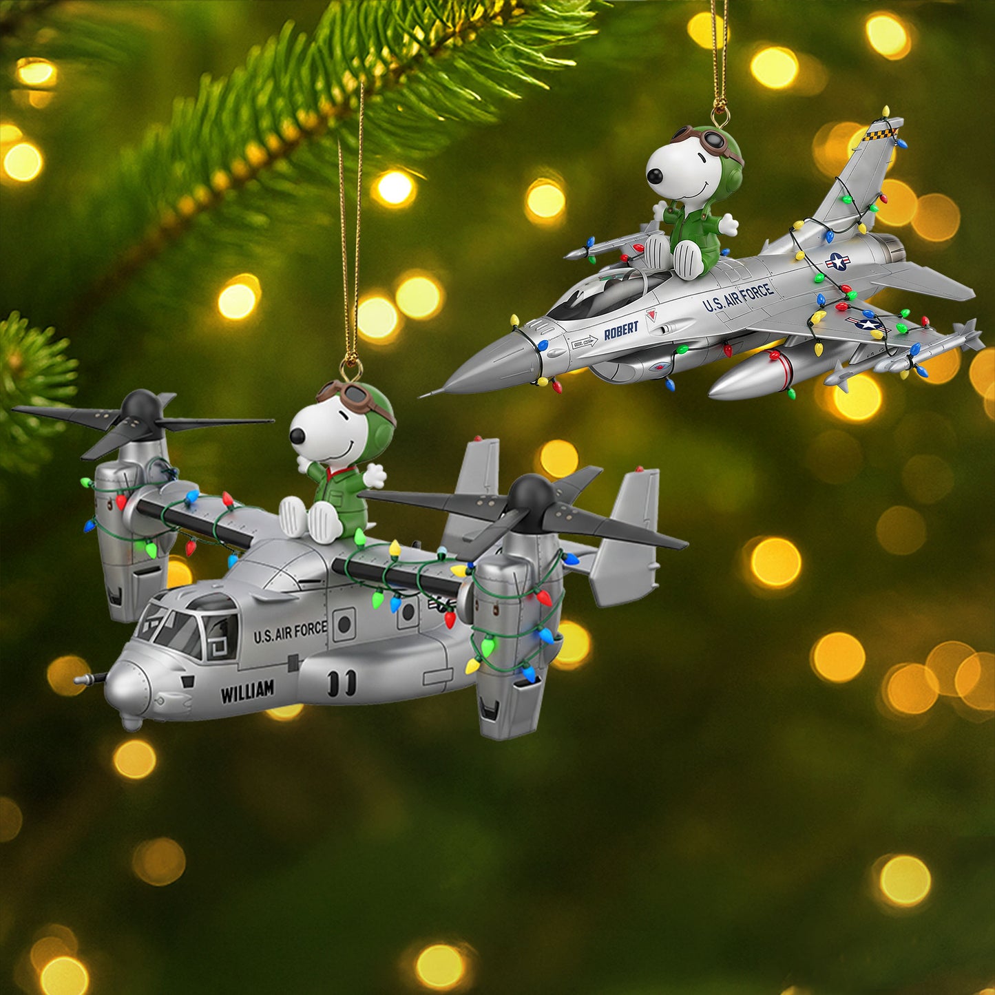 Cute Military Pilot Ornament - Personalized Gifts For Loved Ones 02huti060925