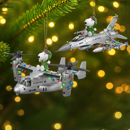 Cute Military Pilot Ornament - Personalized Gifts For Loved Ones 02huti060925