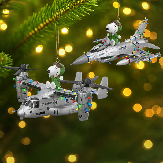 Cute Military Pilot Ornament - Personalized Gifts For Loved Ones 02huti060925