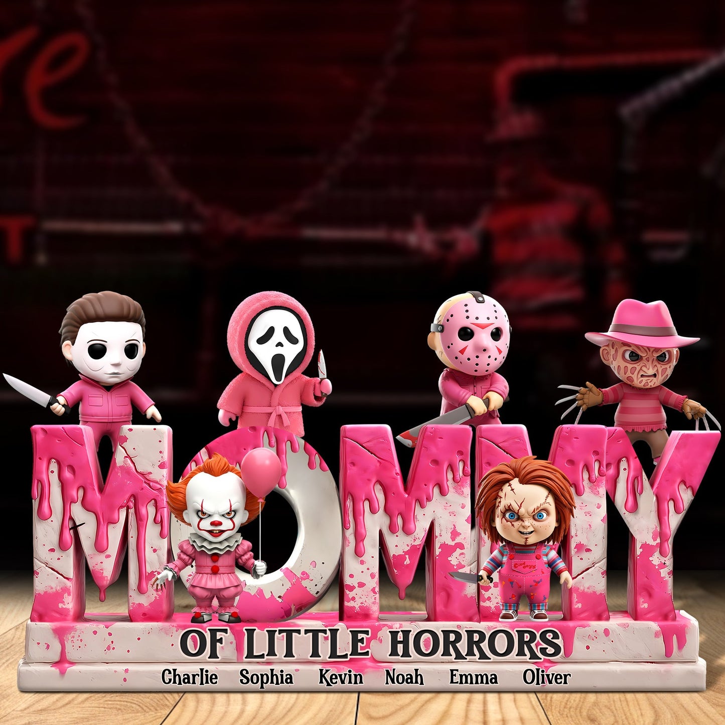 Personalized Gifts For Mom Plaque Mama Of Little Horrors 01qhti140425-Homacus