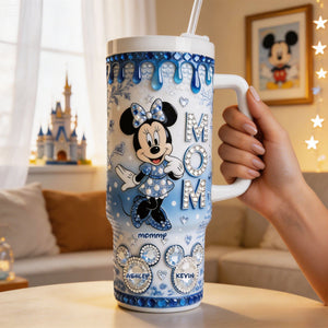 Toile de Jouy Fairytail Mom And Kid 40oz Tumbler - Personalized Gifts For Mother's Day Tumbler 04PGTI230426