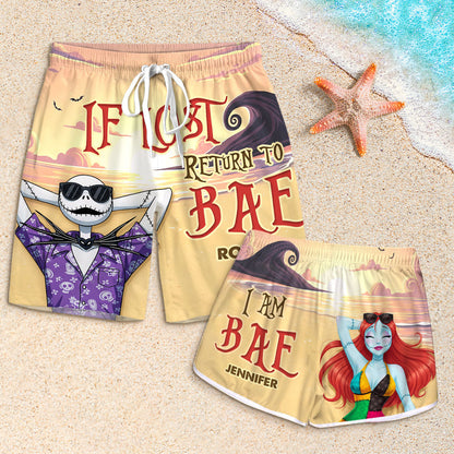 Horror Couple Beach Shorts - Personalized Gifts For Couple 01nati030725