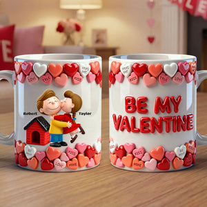 Be My Valentine Couple Coffee Mug - Personalized Gifts For Couple Coffee Mug 03OHTI241225HG