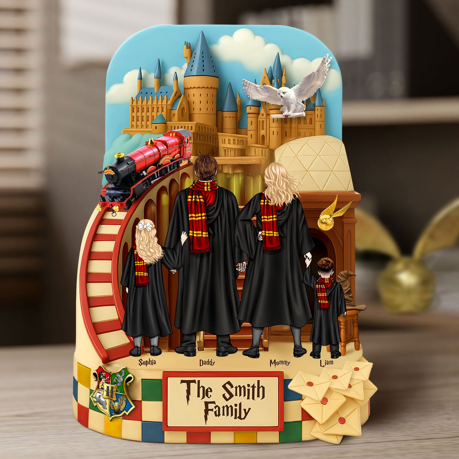 Wizard Family Plaque - Personalized Gifts For Dad 04huti220525