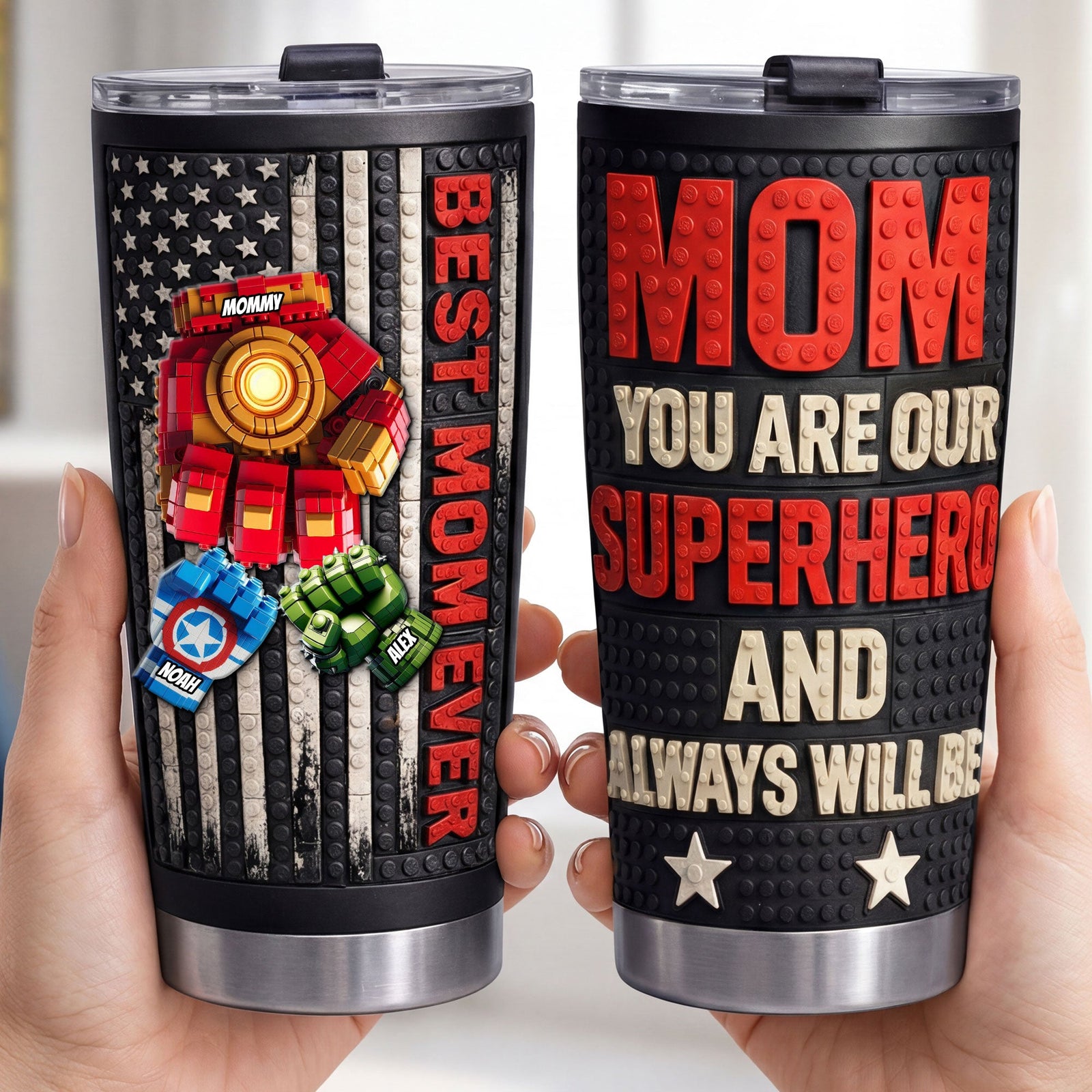 Fist Bump Power Mom 20oz Tumbler - Personalized Gifts For Mother's Day Tumbler 01OHTI300326