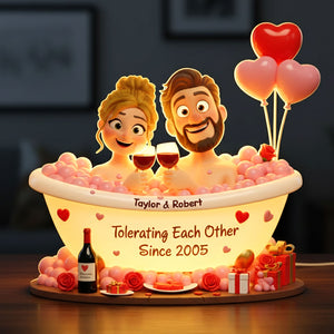 Funny Bathub Couple Light Box Personalized Gifts For Couple 03NATI051225