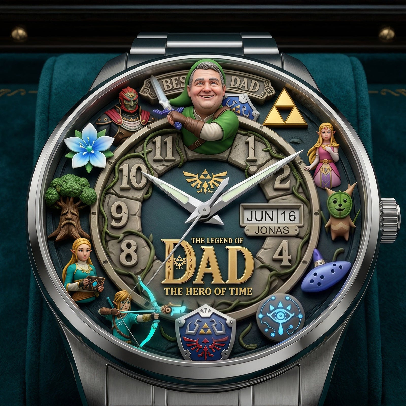Time Master Dad Stainless Steel Men Watch, Personalized Gifts For Dad 03QHTI290426