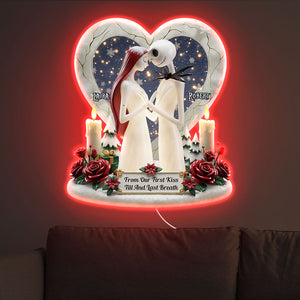 Spooky Couple LED Wall Sign - Personalized Gifts For Couple 01pati200925